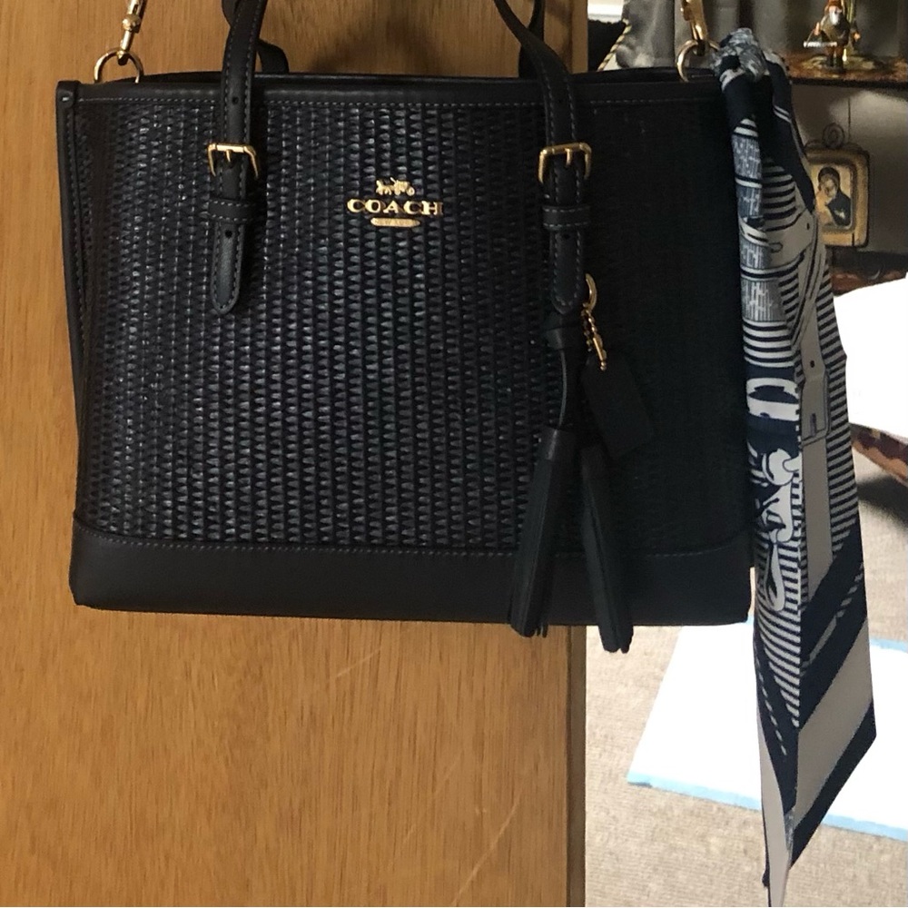 Coach Mollie Tote - Straw & Leather